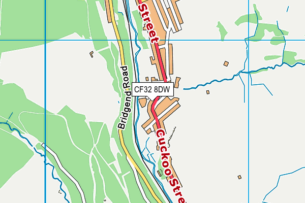 CF32 8DW map - OS VectorMap District (Ordnance Survey)