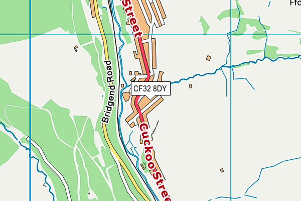 CF32 8DY map - OS VectorMap District (Ordnance Survey)