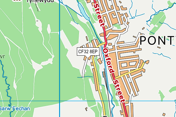 CF32 8EP map - OS VectorMap District (Ordnance Survey)