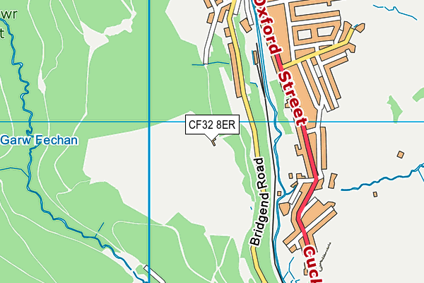 CF32 8ER map - OS VectorMap District (Ordnance Survey)