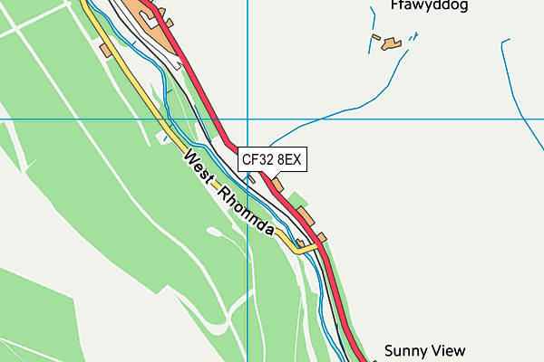 CF32 8EX map - OS VectorMap District (Ordnance Survey)