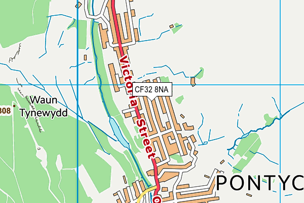 CF32 8NA map - OS VectorMap District (Ordnance Survey)