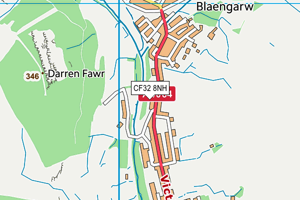 CF32 8NH map - OS VectorMap District (Ordnance Survey)