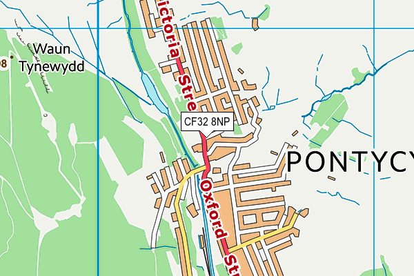 CF32 8NP map - OS VectorMap District (Ordnance Survey)