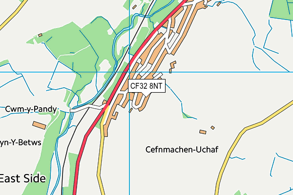 CF32 8NT map - OS VectorMap District (Ordnance Survey)