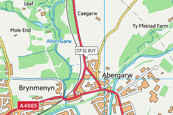 CF32 8UY map - OS VectorMap District (Ordnance Survey)