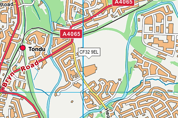 Coleg Cymunedol Y Dderwen map (CF32 9EL) - OS VectorMap District (Ordnance Survey)