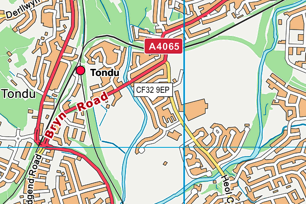 CF32 9EP map - OS VectorMap District (Ordnance Survey)