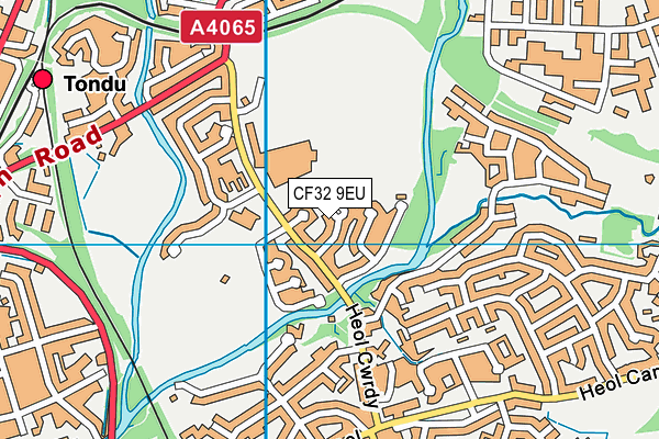CF32 9EU map - OS VectorMap District (Ordnance Survey)