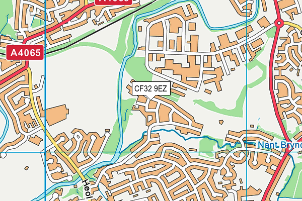 CF32 9EZ map - OS VectorMap District (Ordnance Survey)