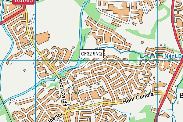 CF32 9NQ map - OS VectorMap District (Ordnance Survey)