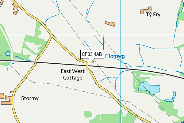 CF33 4AB map - OS VectorMap District (Ordnance Survey)