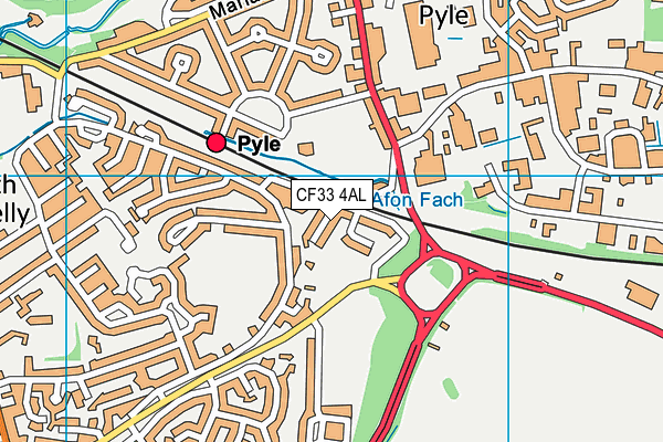 CF33 4AL map - OS VectorMap District (Ordnance Survey)