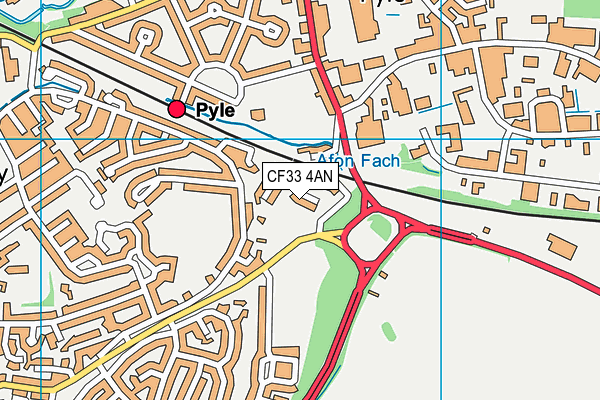 CF33 4AN map - OS VectorMap District (Ordnance Survey)