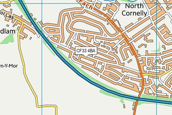 CF33 4BA map - OS VectorMap District (Ordnance Survey)