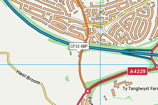 CF33 4BP map - OS VectorMap District (Ordnance Survey)