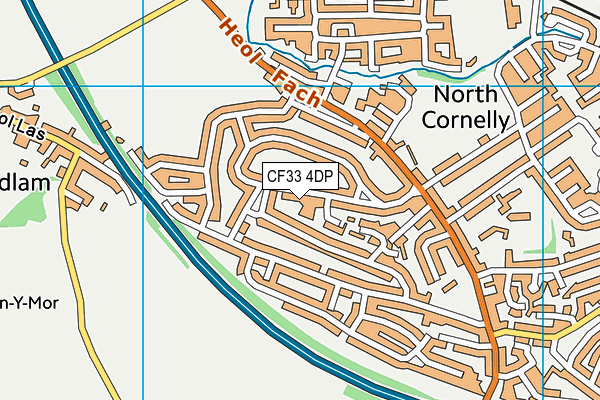 CF33 4DP map - OS VectorMap District (Ordnance Survey)