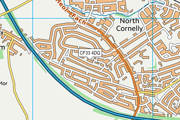 CF33 4DQ map - OS VectorMap District (Ordnance Survey)