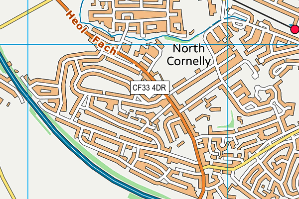 CF33 4DR map - OS VectorMap District (Ordnance Survey)