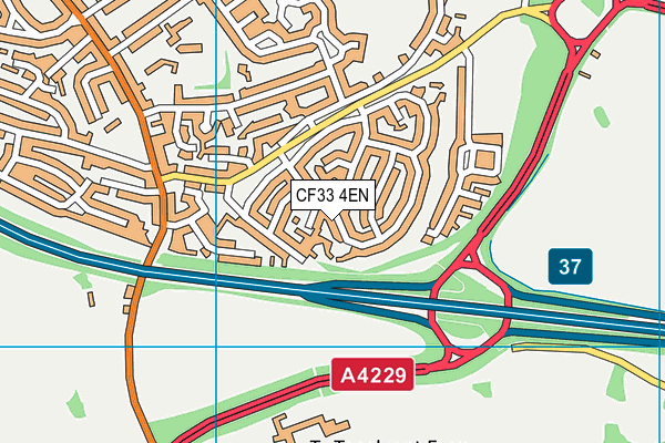 CF33 4EN map - OS VectorMap District (Ordnance Survey)