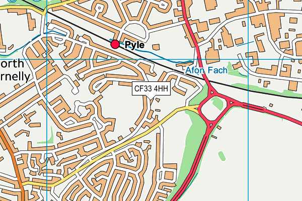 CF33 4HH map - OS VectorMap District (Ordnance Survey)