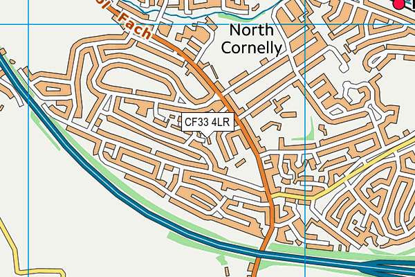 CF33 4LR map - OS VectorMap District (Ordnance Survey)