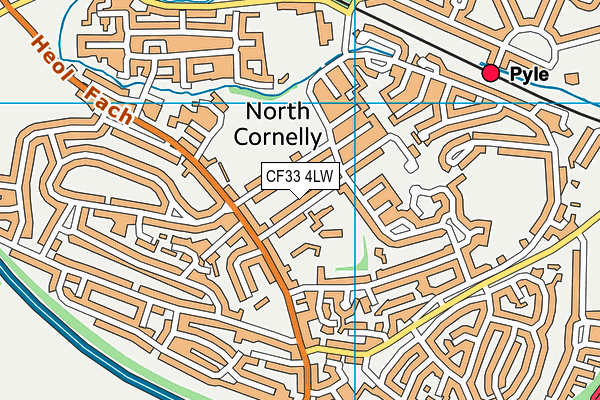 Corneli Primary School map (CF33 4LW) - OS VectorMap District (Ordnance Survey)