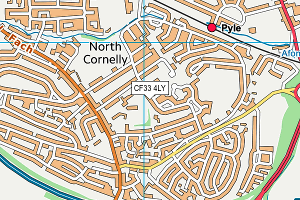 CF33 4LY map - OS VectorMap District (Ordnance Survey)