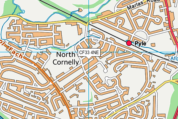 CF33 4NE map - OS VectorMap District (Ordnance Survey)