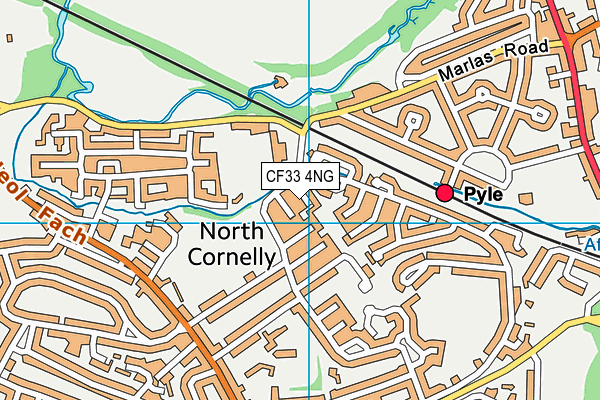 CF33 4NG map - OS VectorMap District (Ordnance Survey)