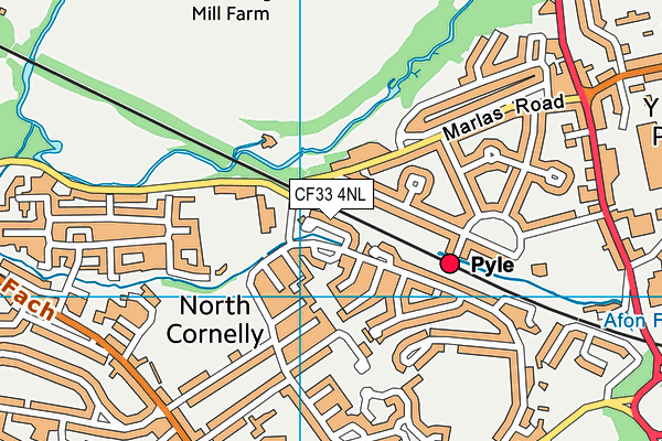 CF33 4NL map - OS VectorMap District (Ordnance Survey)