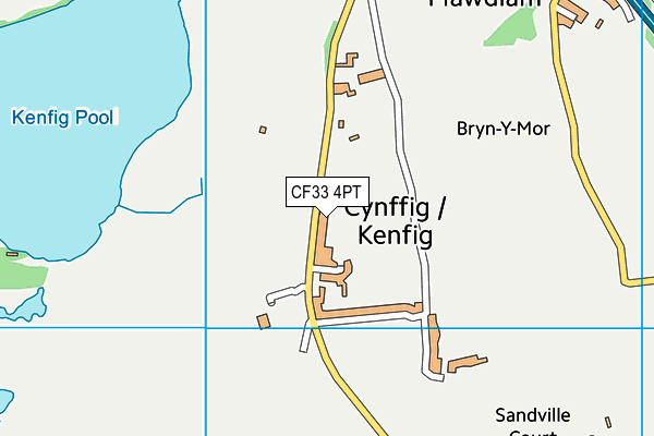 CF33 4PT map - OS VectorMap District (Ordnance Survey)