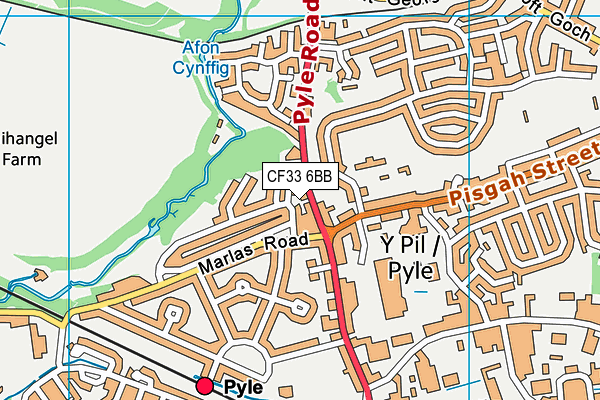 CF33 6BB map - OS VectorMap District (Ordnance Survey)