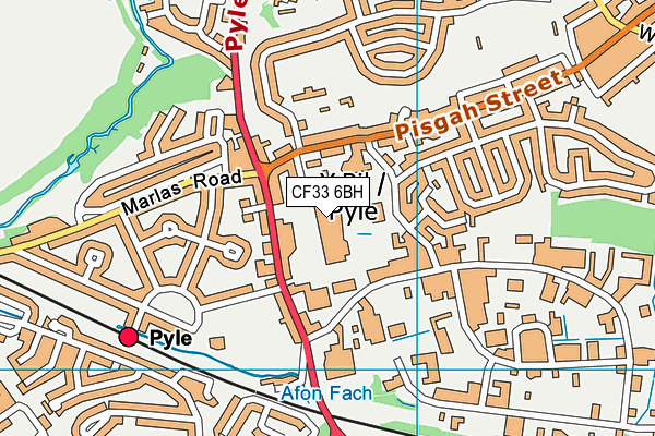 CF33 6BH map - OS VectorMap District (Ordnance Survey)