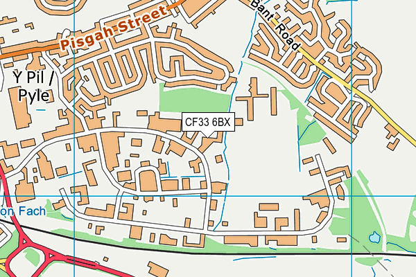 CF33 6BX map - OS VectorMap District (Ordnance Survey)