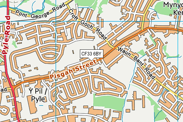 CF33 6BY map - OS VectorMap District (Ordnance Survey)