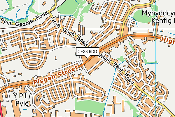 CF33 6DD map - OS VectorMap District (Ordnance Survey)