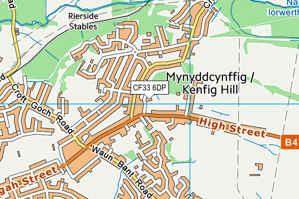 CF33 6DP map - OS VectorMap District (Ordnance Survey)