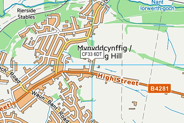 CF33 6DT map - OS VectorMap District (Ordnance Survey)