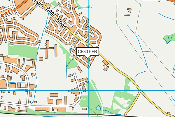 CF33 6EB map - OS VectorMap District (Ordnance Survey)