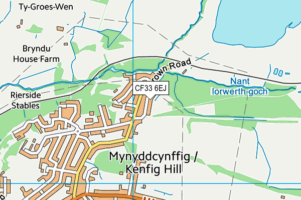 CF33 6EJ map - OS VectorMap District (Ordnance Survey)