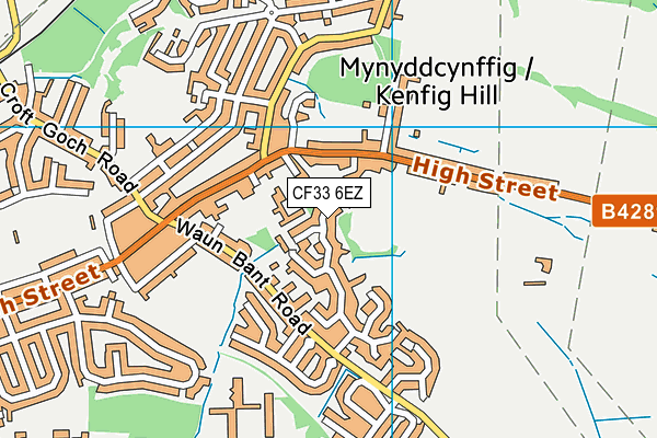 CF33 6EZ map - OS VectorMap District (Ordnance Survey)