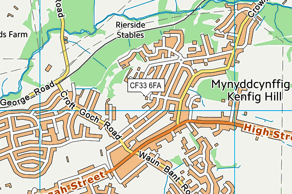 CF33 6FA map - OS VectorMap District (Ordnance Survey)