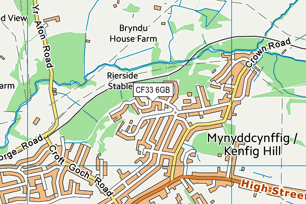 CF33 6GB map - OS VectorMap District (Ordnance Survey)