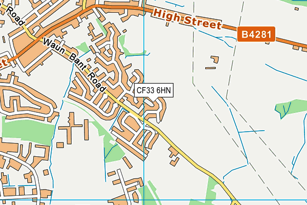 CF33 6HN map - OS VectorMap District (Ordnance Survey)