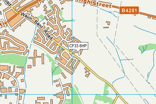 CF33 6HP map - OS VectorMap District (Ordnance Survey)