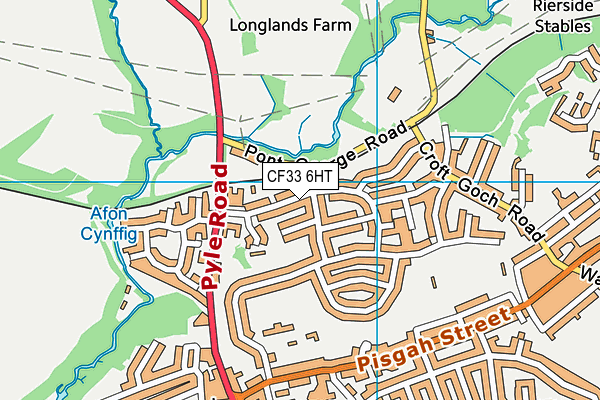 CF33 6HT map - OS VectorMap District (Ordnance Survey)