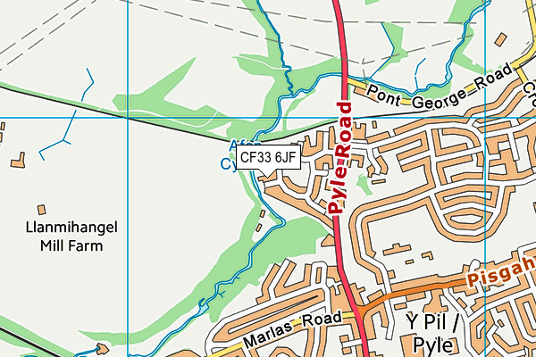 CF33 6JF map - OS VectorMap District (Ordnance Survey)