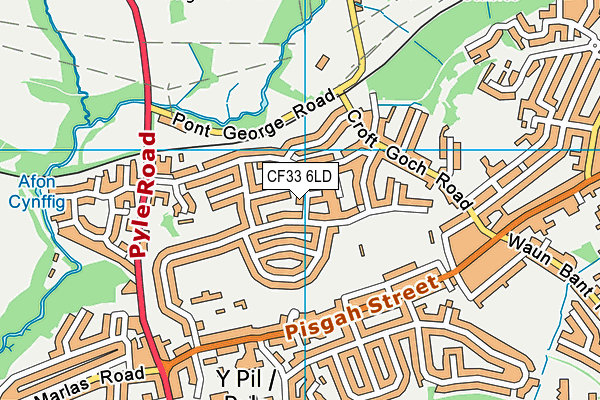 CF33 6LD map - OS VectorMap District (Ordnance Survey)