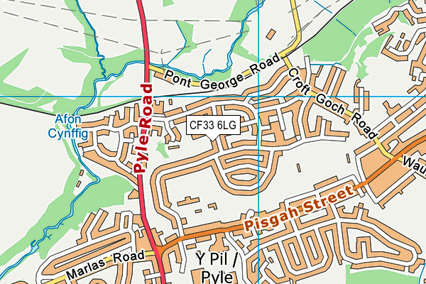 CF33 6LG map - OS VectorMap District (Ordnance Survey)